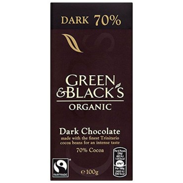 Green & Black's Organic Dark 70% Chocolate 100g
